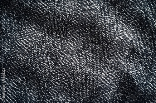Grey Herringbone Fabric Texture Background