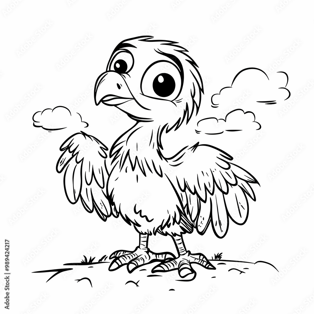 Obraz premium Cute Cartoon Bird Illustration