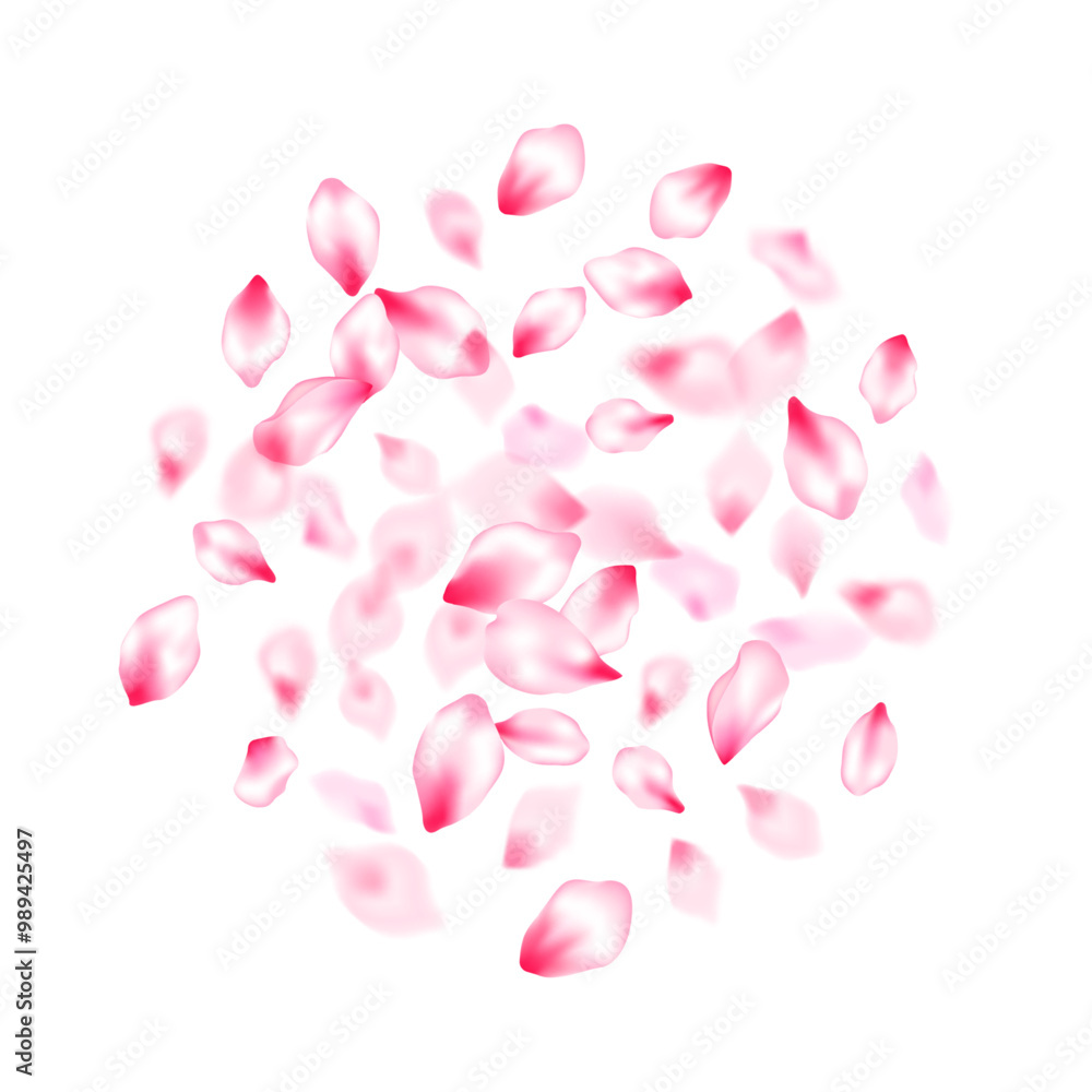 Pink sakura petals confetti flying and falling windy blowing background. Flower blossom parts romantic love vector pattern. Spring or summer light flower petals illustration. Wedding celebration eps. Pink sakura petals confetti flying and falling windy blowing background. Flower blossom parts romantic love vector pattern. Spring or summer light flower petals illustration. Wedding celebration eps.