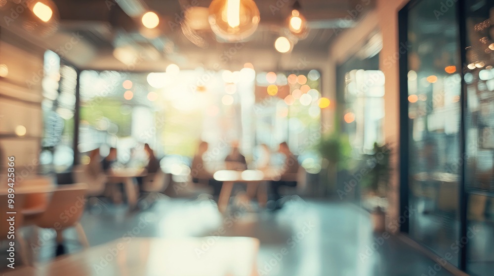 Blurry scene business office background. Office interior with workers having meeting Blurry scene business office background. Office interior with workers having meeting
