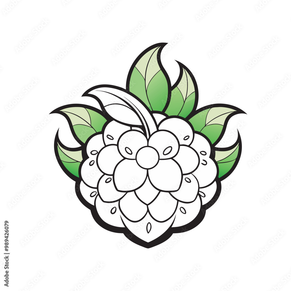 A cloudberry vector art illustration. A cloudberry vector art illustration.