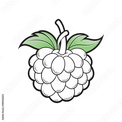 A cloudberry vector art illustration.