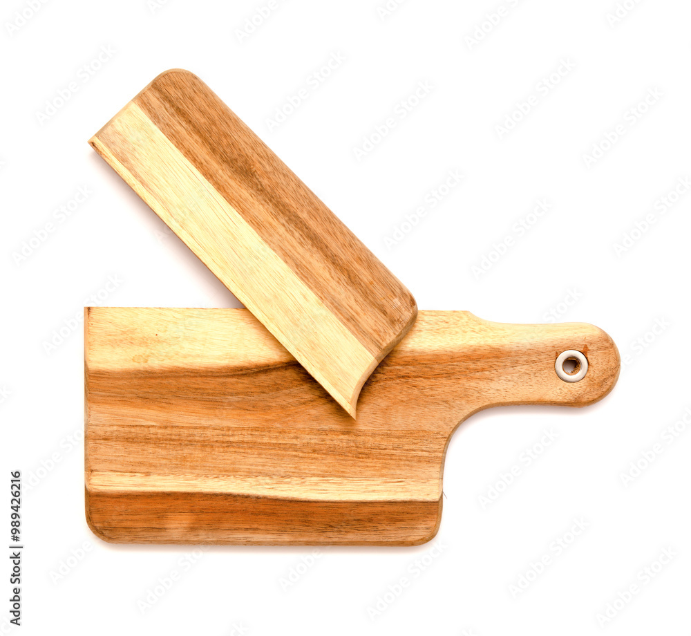 Chopping board, broken, isolated on White background Chopping board, broken, isolated on White background