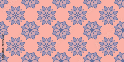 Wallpaper Mural cute snowflake flower doodle repetitive pattern, perfect for your projects Torontodigital.ca