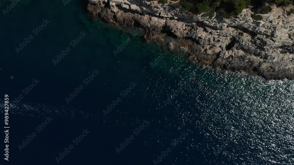 Drone view of a beautiful coast of Adriatic sea in Croatia. Drone view of a beautiful coast of Adriatic sea in Croatia.
