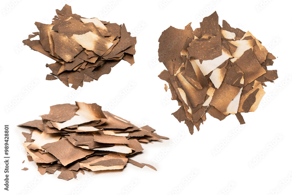 Burnt paper isolated on a white background. Burnt paper isolated on a white background.
