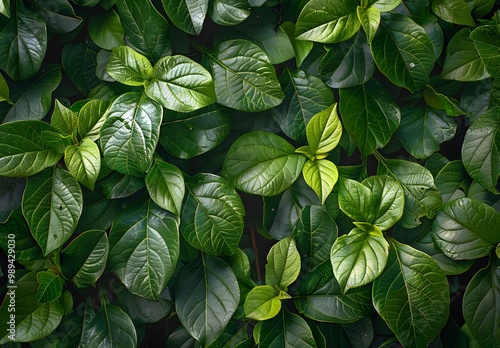  Lush Green Leaves Background Texture