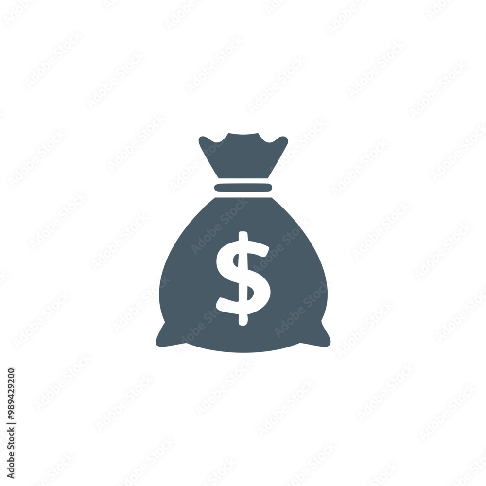 Abstract bag filled with money vector art illustration icon design. Icon concept design. Abstract bag filled with money vector art illustration icon design. Icon concept design.