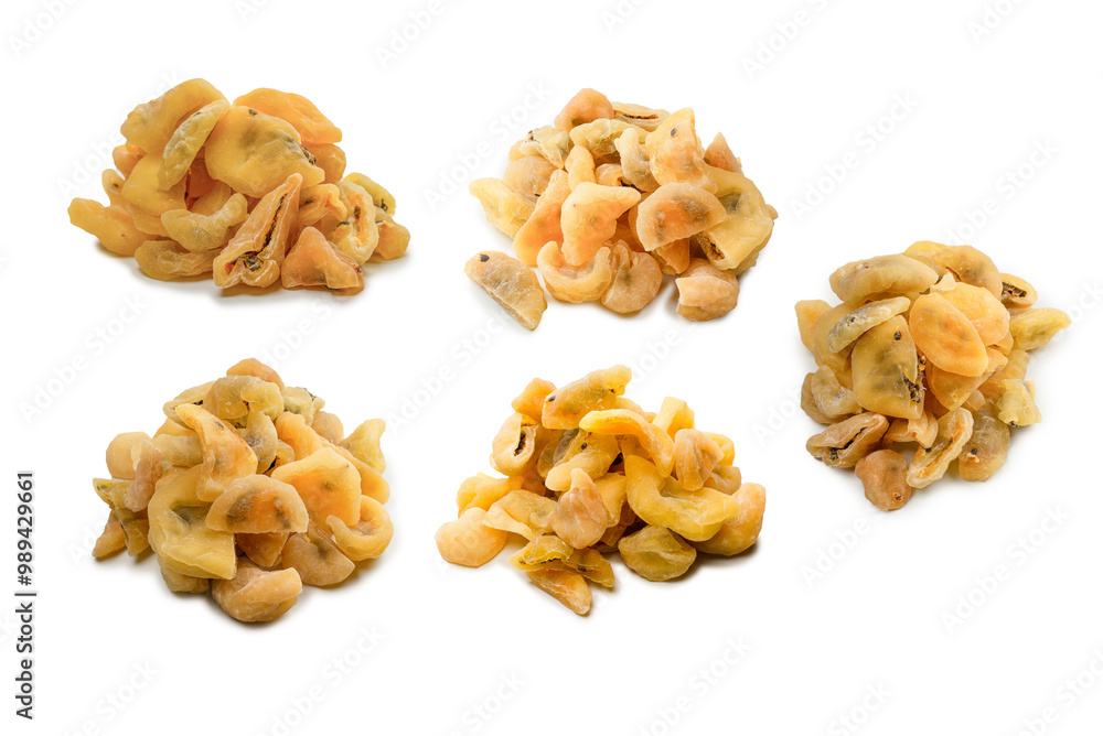 Dried passion fruit isolated on a white background. Dried passion fruit isolated on a white background.