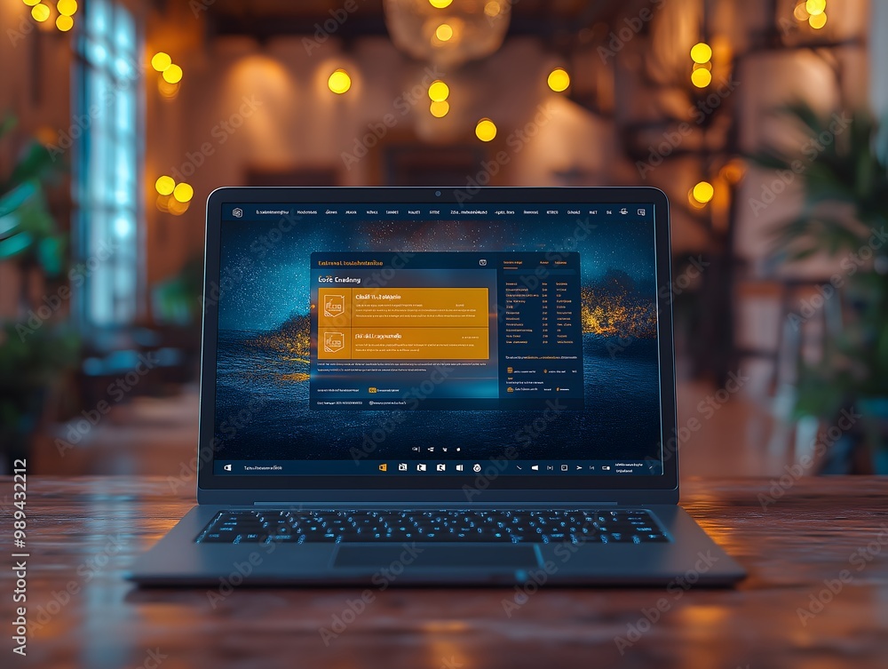 custom made wallpaper toronto digitalLaptop Displaying Learning Platform in Cozy Environment