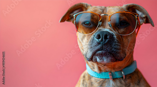 Dog Wearing Sunglasses Portrait Photo