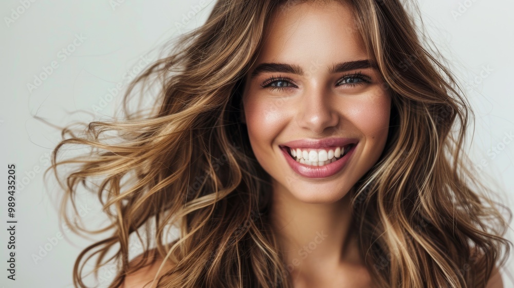 Smiling Young Woman Representing Modern Beauty Smiling Young Woman Representing Modern Beauty
