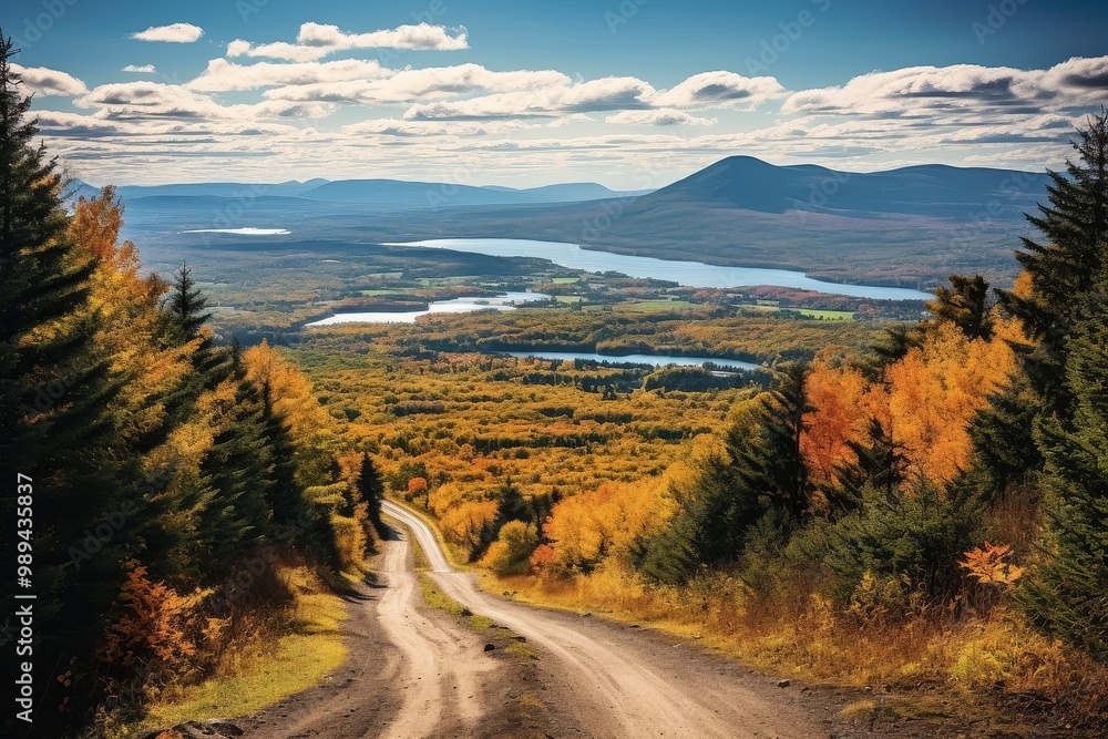 Naklejka premium Capture Mont Orford's Beauty in Estrie, Quebec