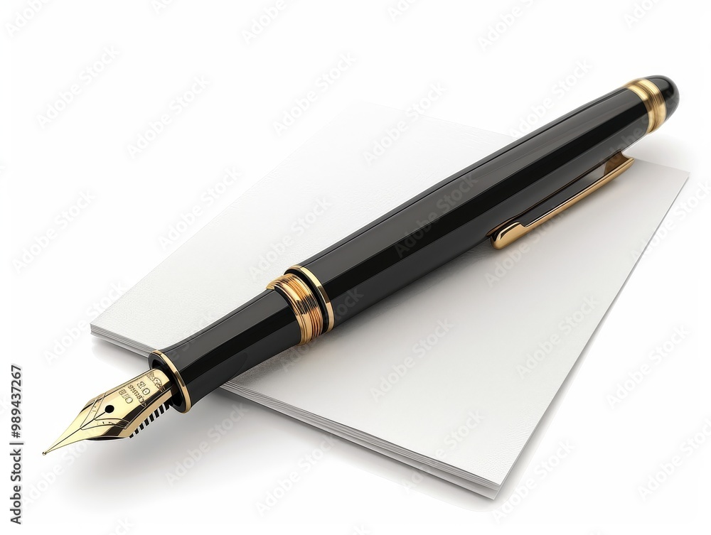Elegant Writing Tool on Pristine Canvas Elegant Writing Tool on Pristine Canvas