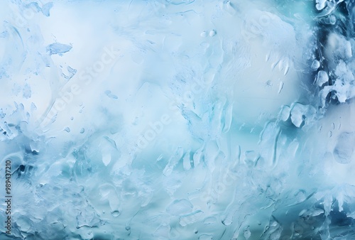 Wallpaper Mural Abstract Ice Texture Background - Light Blue Torontodigital.ca