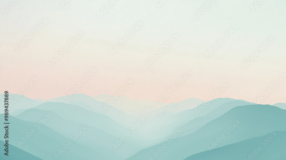 Dreamy pastel-colored mountain background at sunrise, featuring soft layers of blue and pink hues, perfect for creating a peaceful and serene backdrop. Dreamy pastel-colored mountain background at sunrise, featuring soft layers of blue and pink hues, perfect for creating a peaceful and serene backdrop.