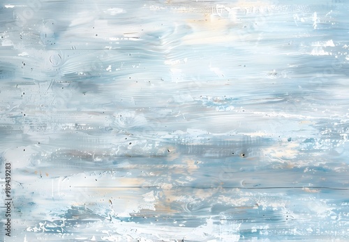 Distressed Light Blue & White Wood Background