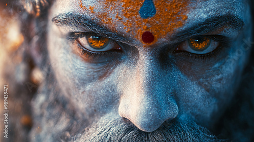 Hindu God or lord Brahma the creator of the universe and all life the Great Father Kamalasana