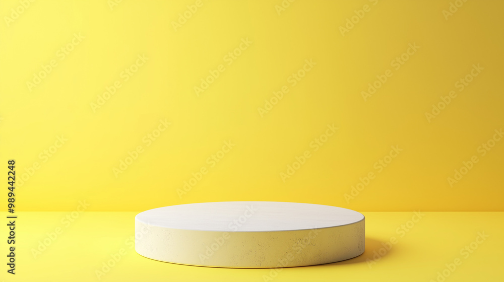 Product display podium with yellow background, 3d Product display podium with yellow background, 3d