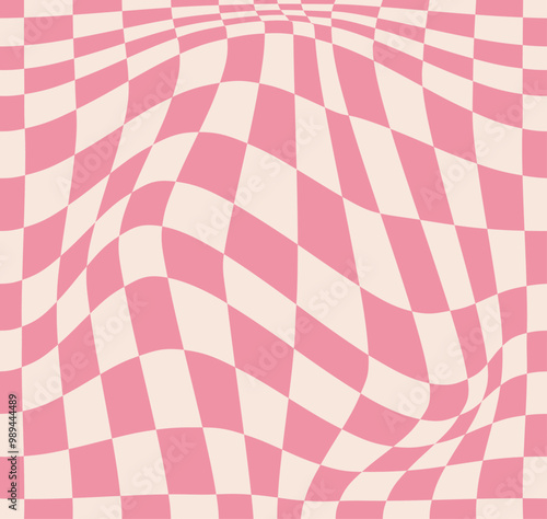 Psychedelic checkerboard poster