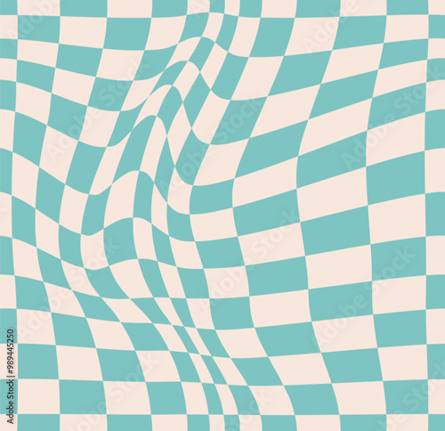 Psychedelic checkerboard poster