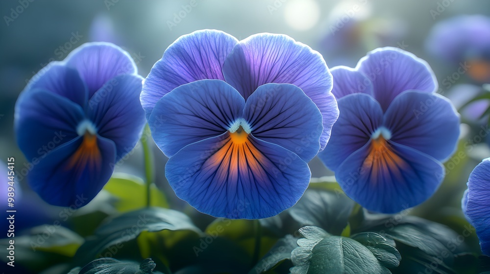 Magnificently Realistic High-Resolution Image of a Bright Pansy Flower in Bloom Magnificently Realistic High-Resolution Image of a Bright Pansy Flower in Bloom