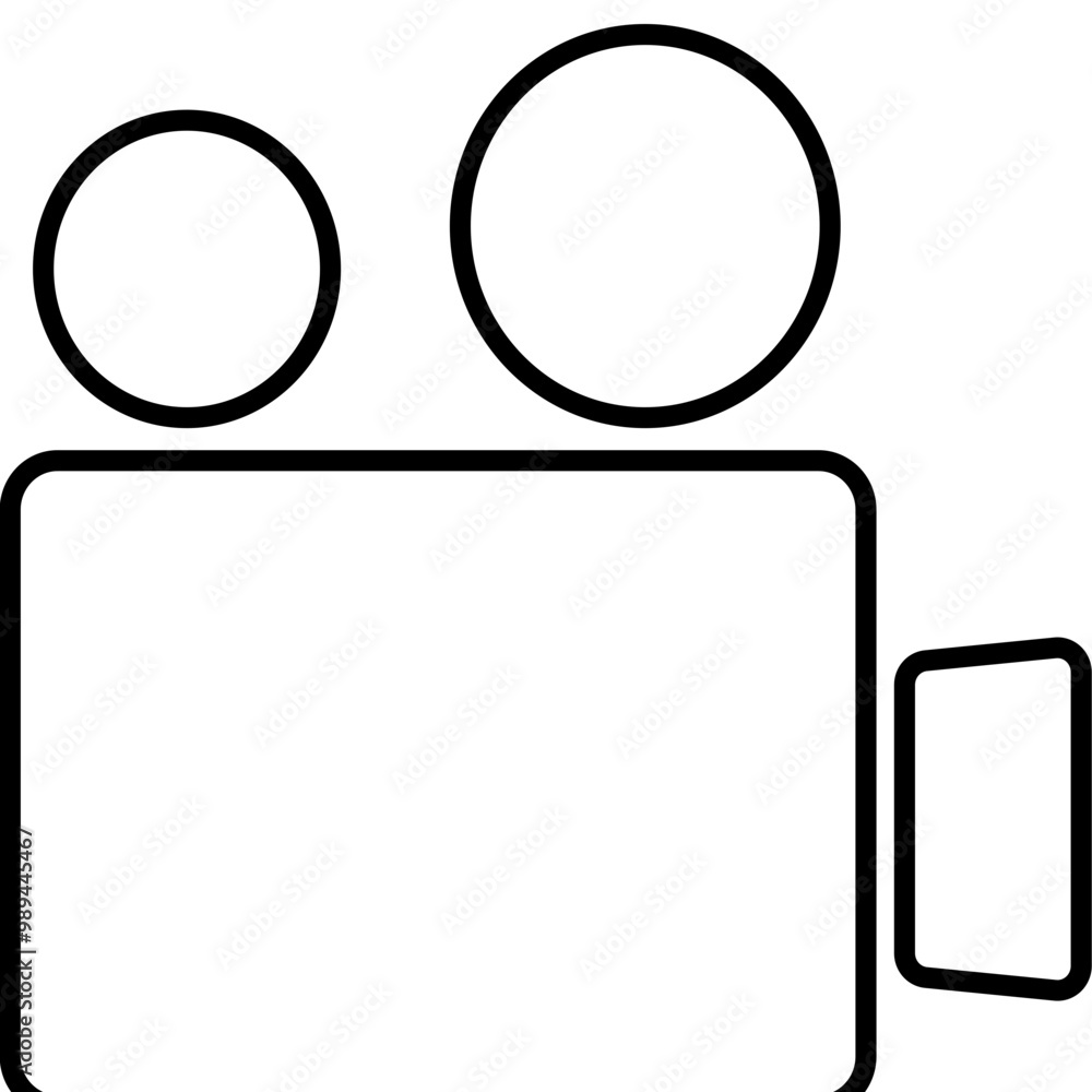 Single isolated icon with outline style icon on white background