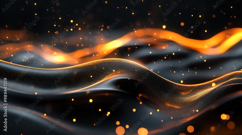 Obraz premium Abstract Glow and Particles