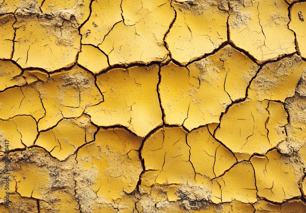 Cracked Yellow Clay Texture Background Cracked Yellow Clay Texture Background