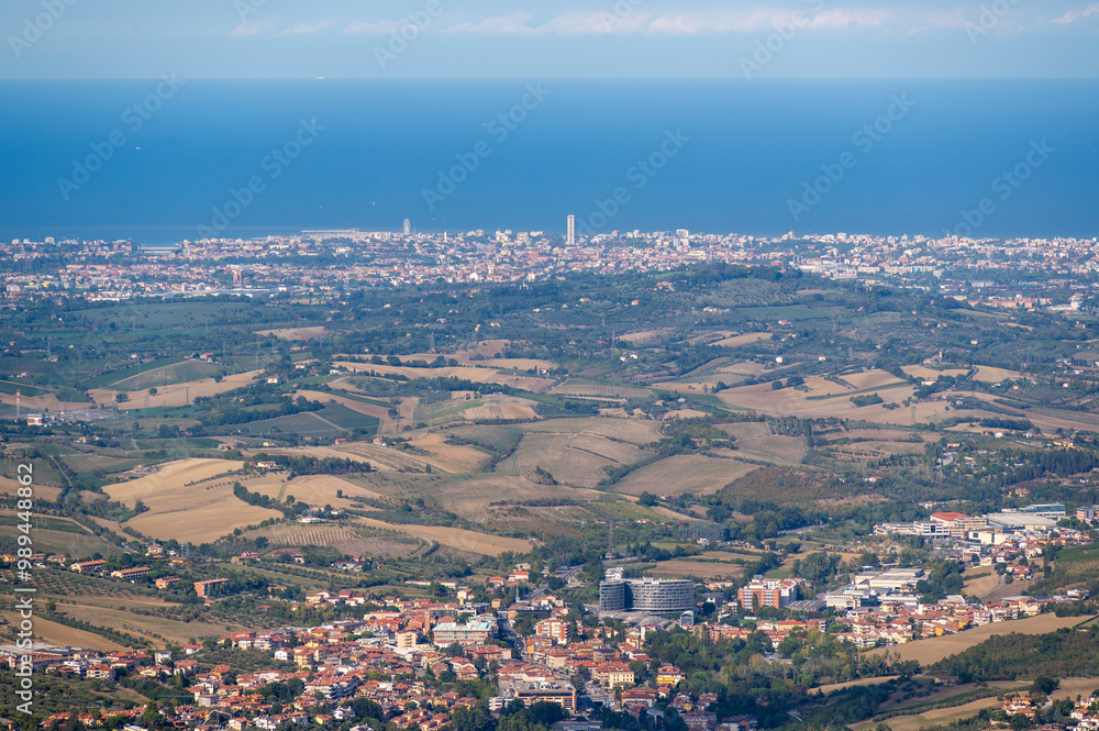 Fototapeta premium Aerial view of Rimini, Italy