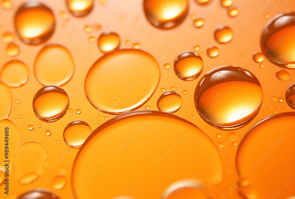 Orange Oil Bubbles Abstract Macro Photography Orange Oil Bubbles Abstract Macro Photography