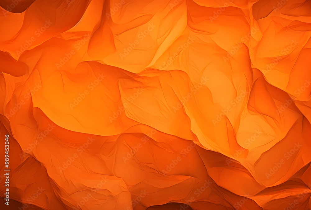 Crumpled Orange Paper Texture - Digital Art Crumpled Orange Paper Texture - Digital Art
