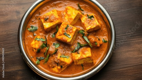 Tasty paneer batter masala served in a restaurant setting