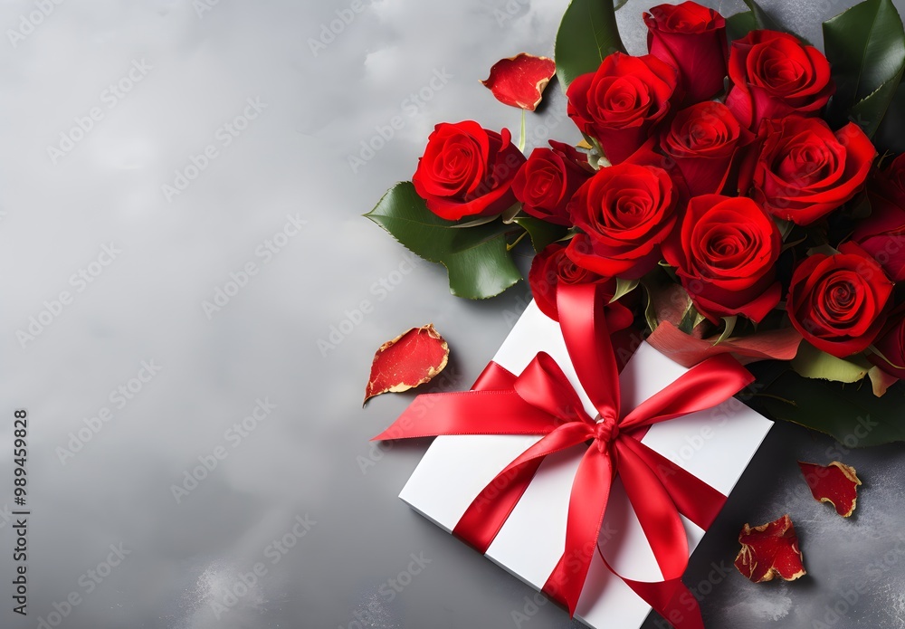 custom made wallpaper toronto digitalRed Roses Bouquet with Gift Box for Valentine's Day