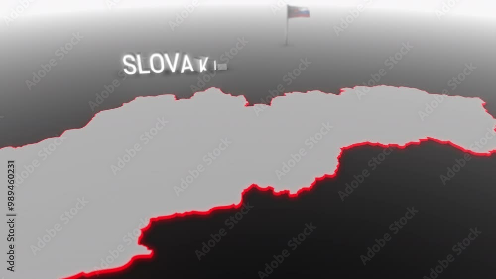 3d animated map of Slovakia gets hit and fractured by the text “Violence” 3d animated map of Slovakia gets hit and fractured by the text “Violence”