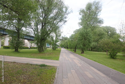 Wallpaper Mural pedestrian paths in the landscape park Yuzhnoye Butovo, Moscow, June 2023, 2 Torontodigital.ca