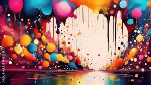 abstract background with colorful splashes