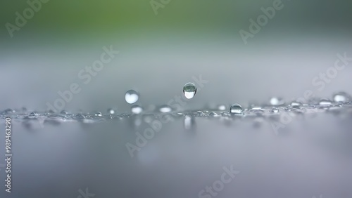 water drops on a glass surface