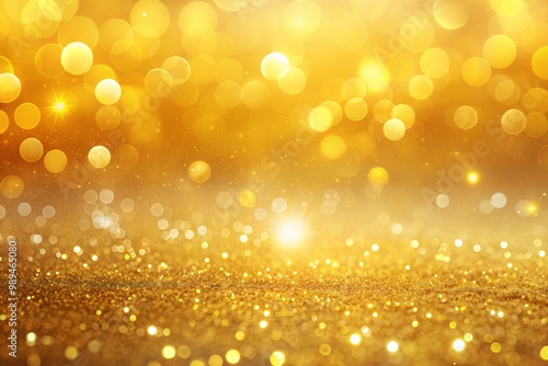 Golden glitter background with bokeh effect