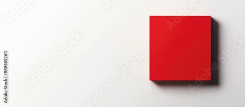 Vibrant red square paper sign set against a white background Free Download Vibrant red square paper sign set against a white background - GFXLoad