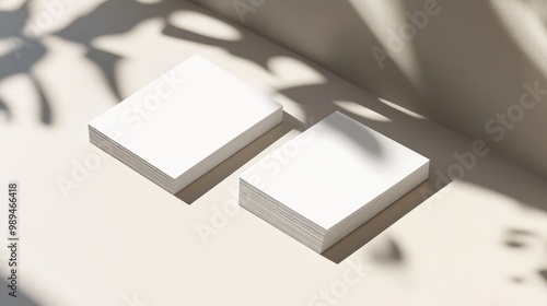 Blank business card mockup template for branding identity Photo mockup featuring a customizable design with clipping path for easy integration photo