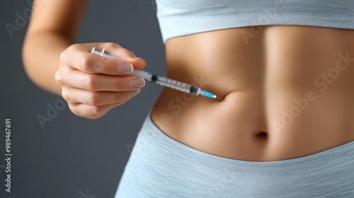 Person Administering Insulin Injection for Diabetes Management
