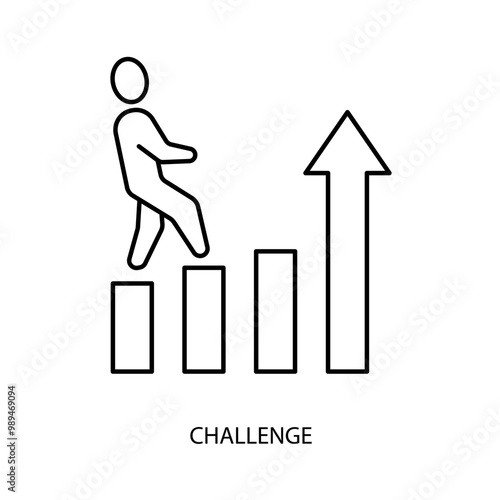 challenge concept line icon. Simple element illustration. challenge concept outline symbol design.