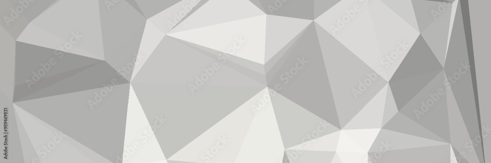 white and gray polygon texture background. Geometrical triangles pattern panoramic wallpaper white and gray polygon texture background. Geometrical triangles pattern panoramic wallpaper