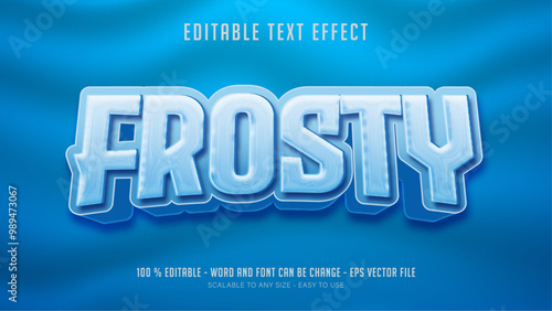 frosty editable text effect