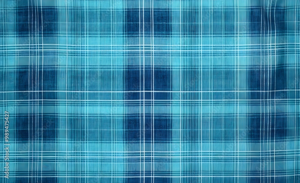 Teal And Blue Plaid Flannel Fabric Background Teal And Blue Plaid Flannel Fabric Background