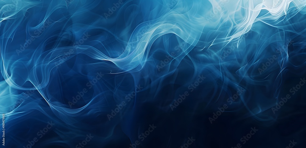Obraz premium Abstract Blue Smoke Background with Gradient