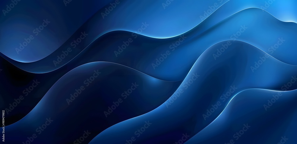 Abstract Blue Gradient Waves Background Abstract Blue Gradient Waves Background