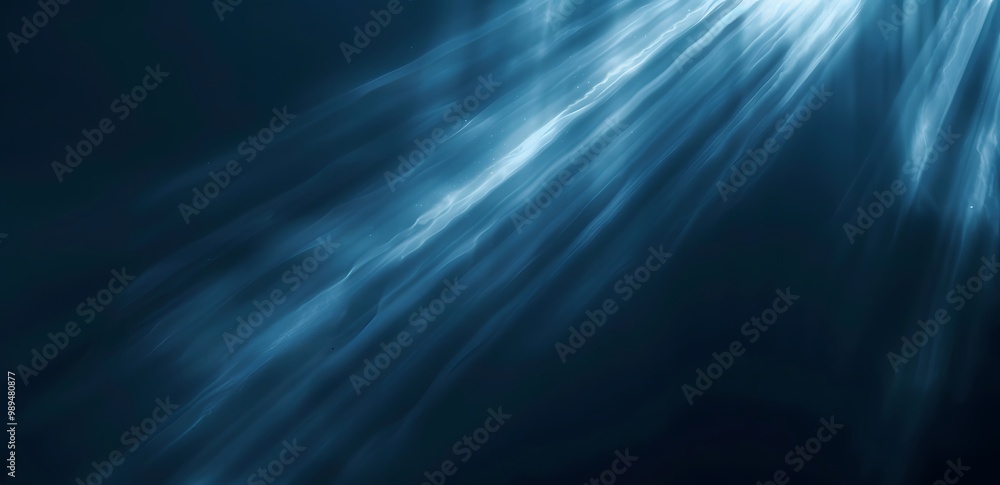Abstract Blue Light Rays On Black Background Abstract Blue Light Rays On Black Background