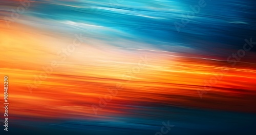 Abstract Blurred Gradient Background Orange Blue White